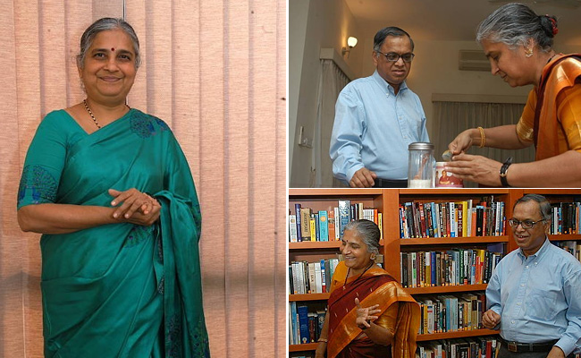 Infosys Co Founder N R Narayana Murthy Wife Sudha Murty Rare Photos 